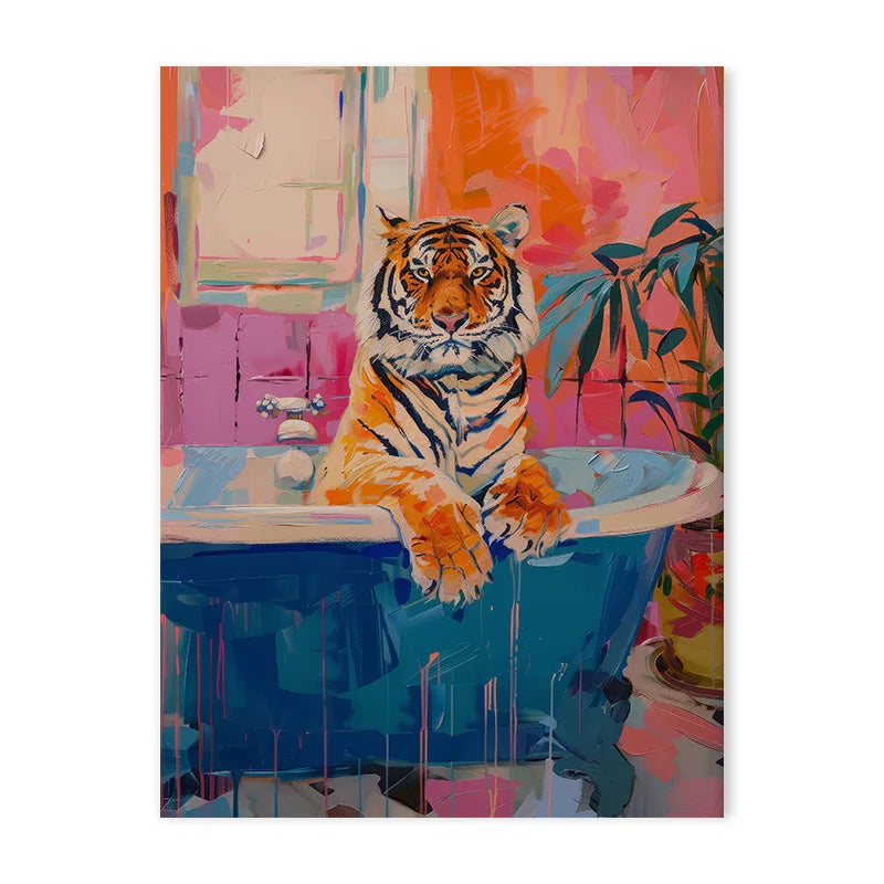 DecorBites™ Animal Canvas Painting - Bathroom Wall Art