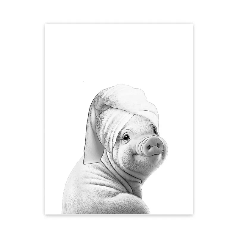 DecorBites™ Animals Bathroom Poster Wall Art Home Decor