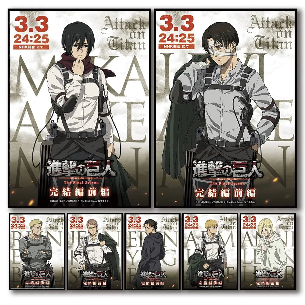 DecorBites™ Anime Attack on Titan Final Season Canvas Poster