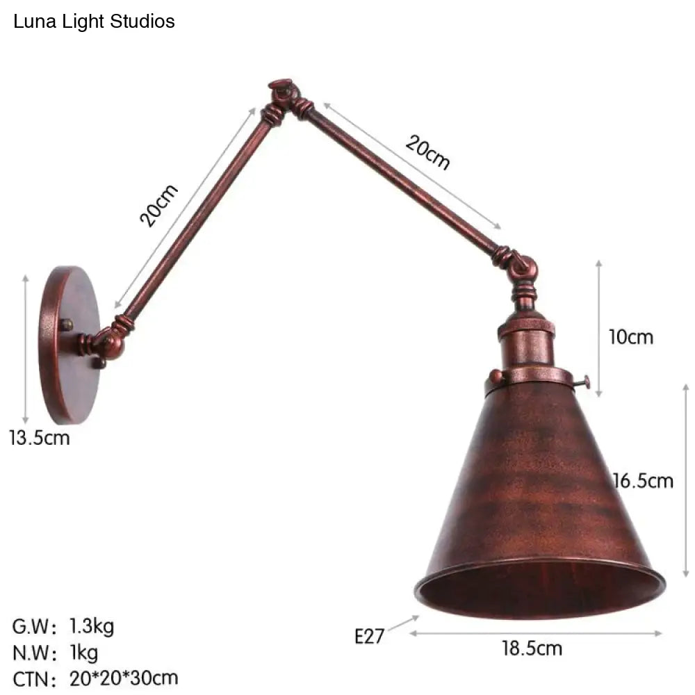 DecorBites™ Antique Adjustable Wall Lamp Sconce Black Copper