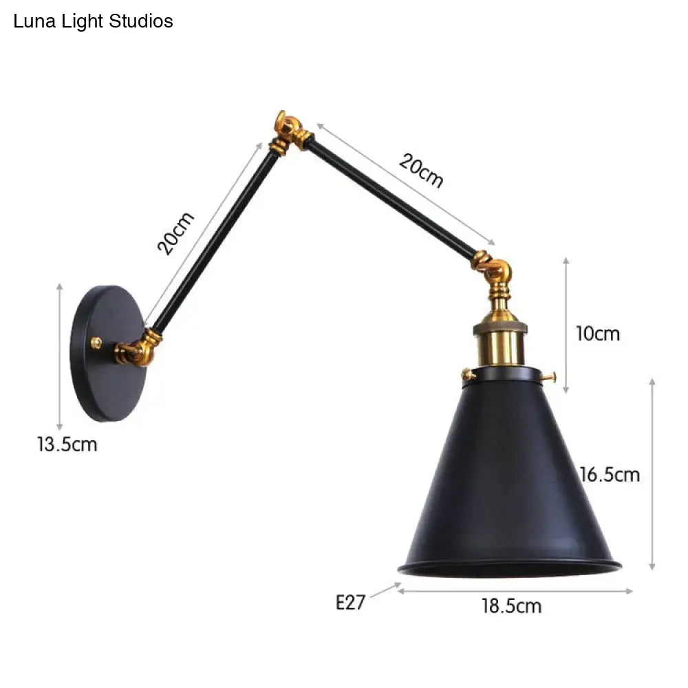 DecorBites™ Antique Adjustable Wall Lamp Sconce Black Copper