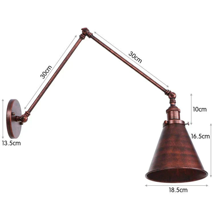 DecorBites™ Antique Adjustable Wall Lamp Sconce Black Copper