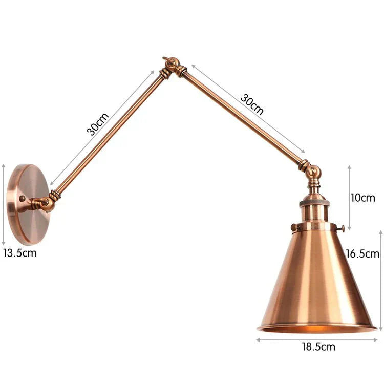 DecorBites™ Antique Adjustable Wall Lamp Sconce Black Copper
