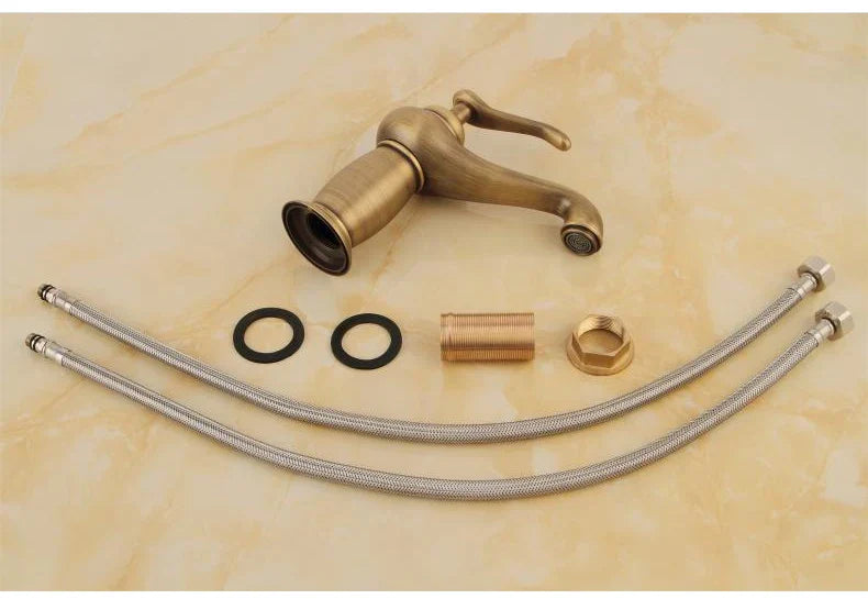 DecorBites™ Antique Bronze Bathroom Faucet Single Handle Mixer