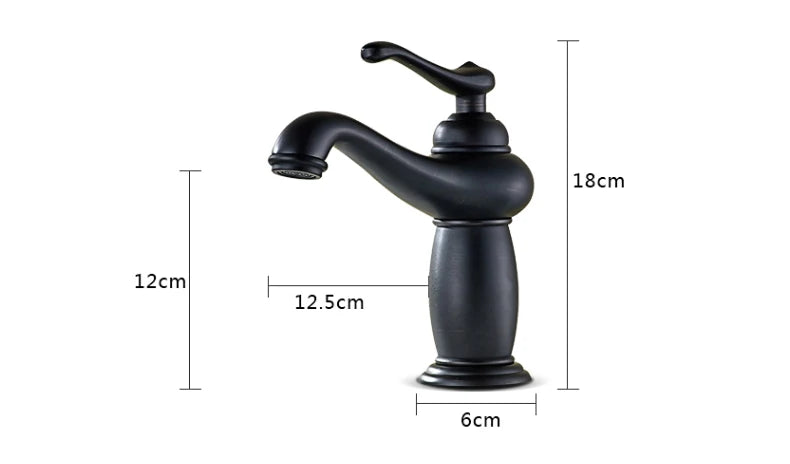 DecorBites™ Antique Bronze Bathroom Faucet Single Handle Mixer