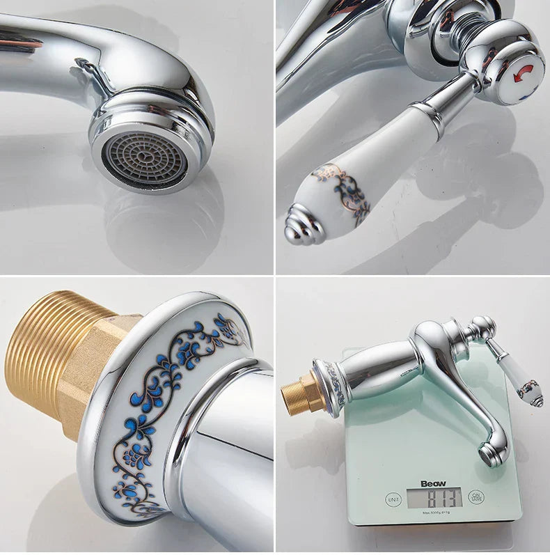 DecorBites™ Antique Bronze Bathroom Faucet Single Handle Mixer