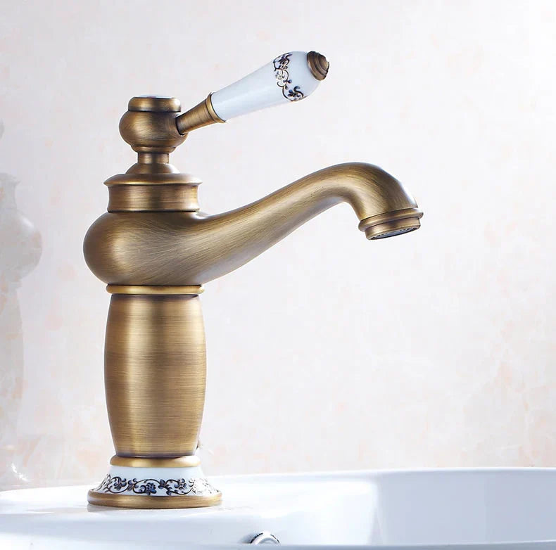 DecorBites™ Antique Bronze Bathroom Faucet Single Handle Mixer