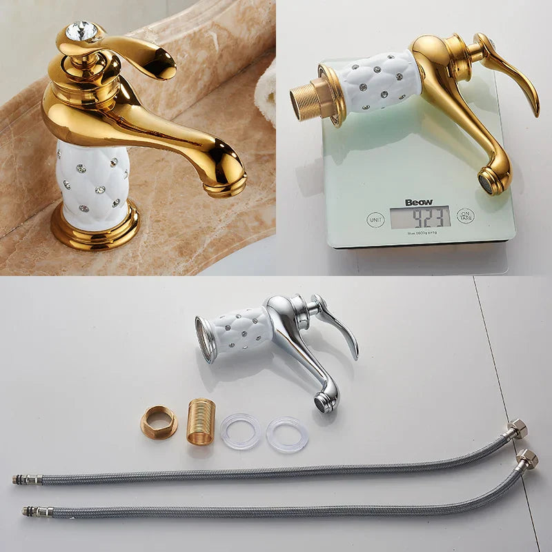 DecorBites™ Antique Bronze Bathroom Faucet Single Handle Mixer