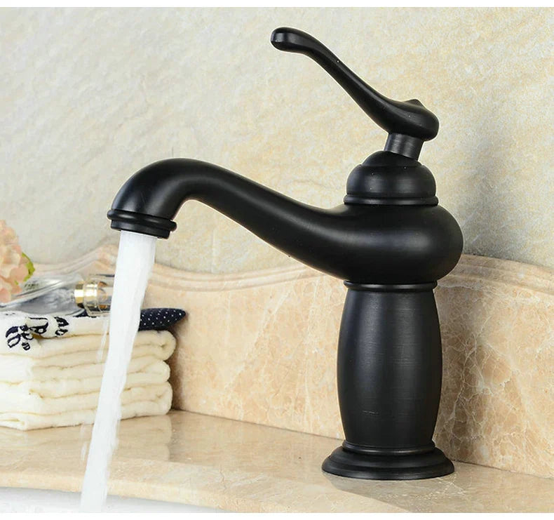 DecorBites™ Antique Bronze Bathroom Faucet Single Handle Mixer