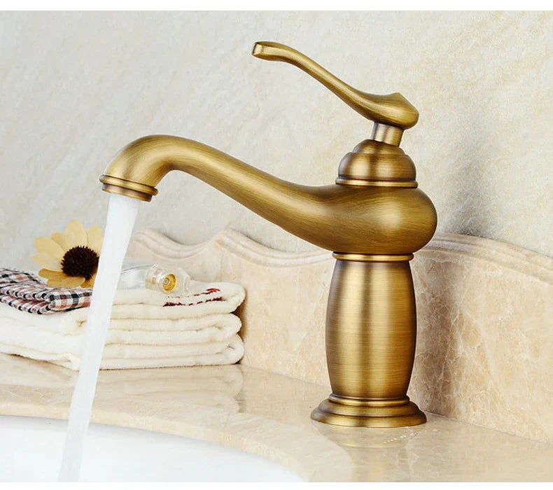 DecorBites™ Antique Bronze Bathroom Faucet Single Handle Mixer