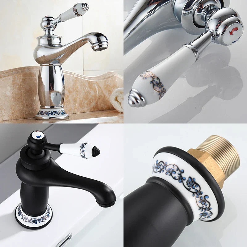 DecorBites™ Antique Bronze Bathroom Faucet Single Handle Mixer