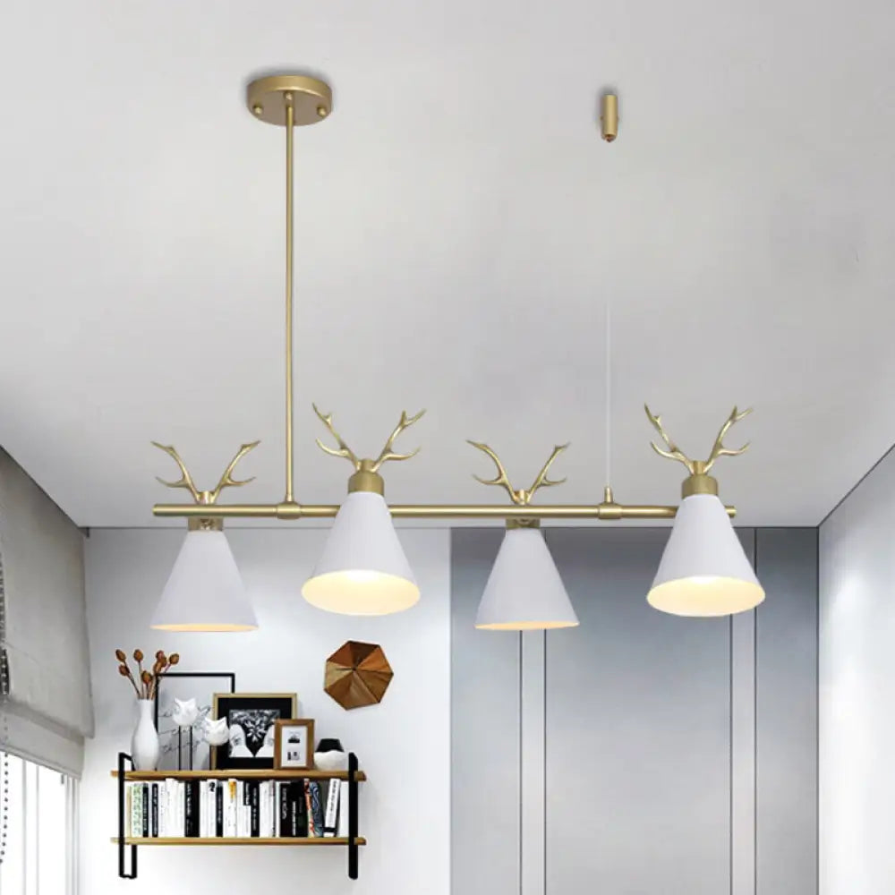 DecorBites™ Antler Design Nordic Chandelier - Restaurant Island Lighting (Black, Grey, White)