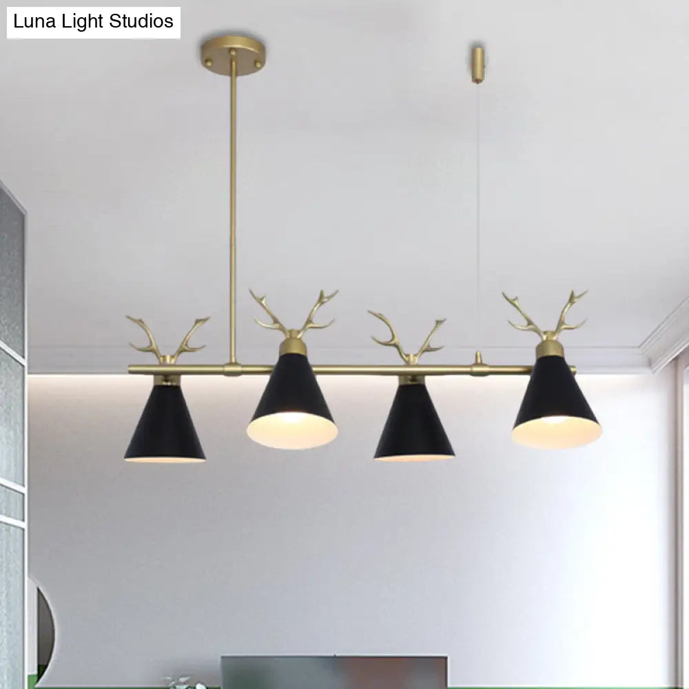 DecorBites™ Antler Design Nordic Chandelier - Restaurant Island Lighting (Black, Grey, White)