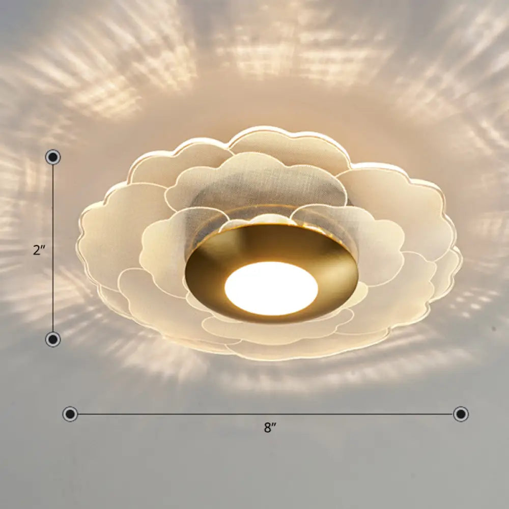 DecorBites™ Art Deco Acrylic LED Wall Sconce Light with Clear Flower Design for Living Room