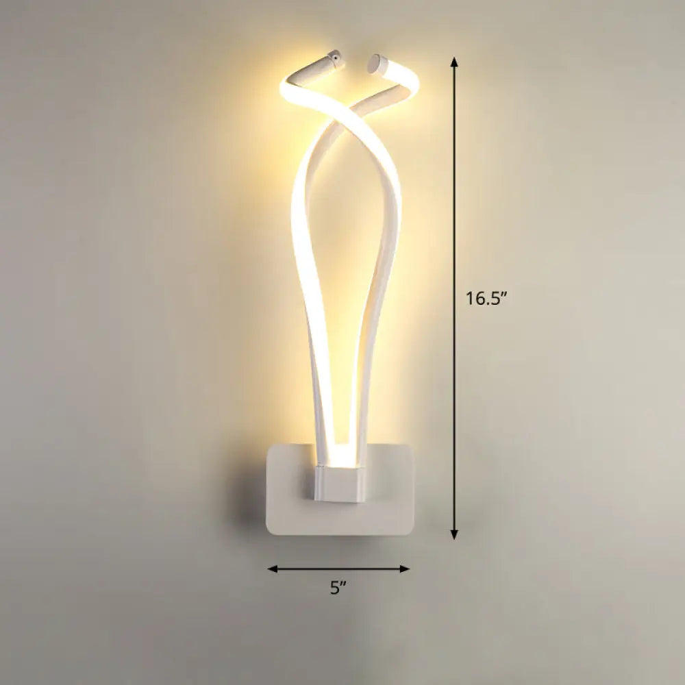 DecorBites™ Art Deco Twisting LED Wall Sconce: Metal Edition for Bedroom Lighting