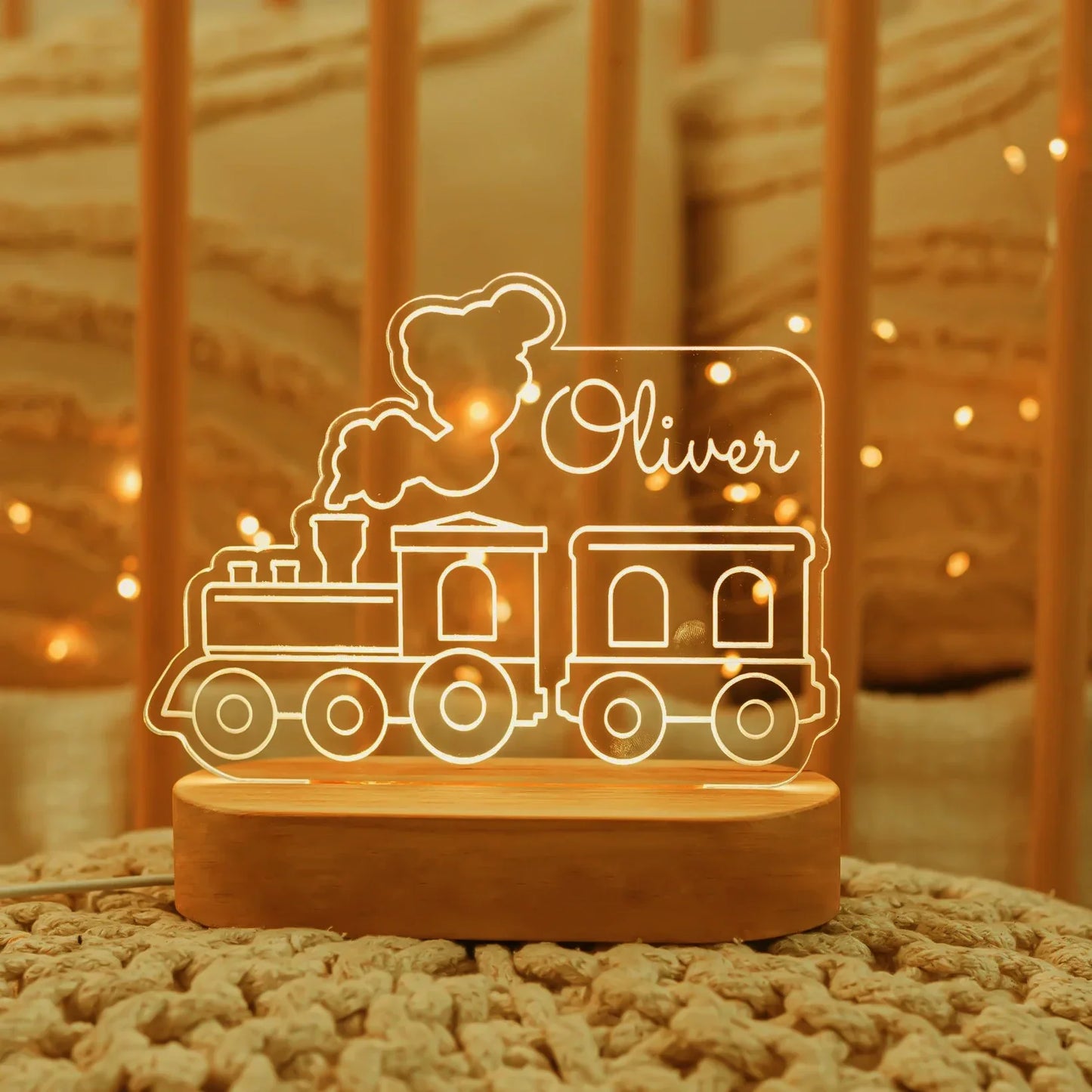 DecorBites™ Baby Kids USB Night Light Personalized Children Name Lamp Custom Nursery Newborn Bedroom Home Decoration Birthday Souvenir Gift
