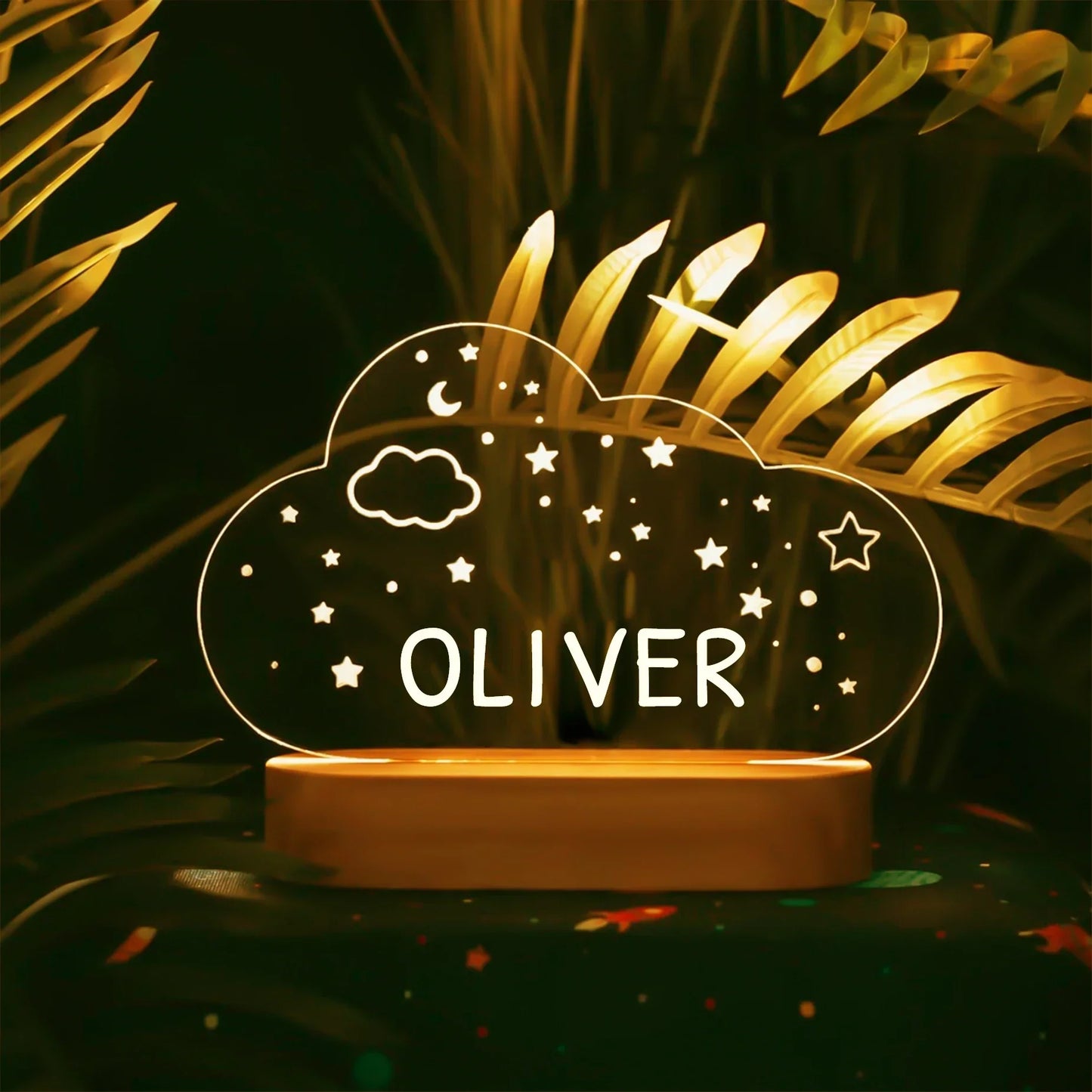 DecorBites™ Baby Kids USB Night Light Personalized Children Name Lamp Custom Nursery Newborn Bedroom Home Decoration Birthday Souvenir Gift