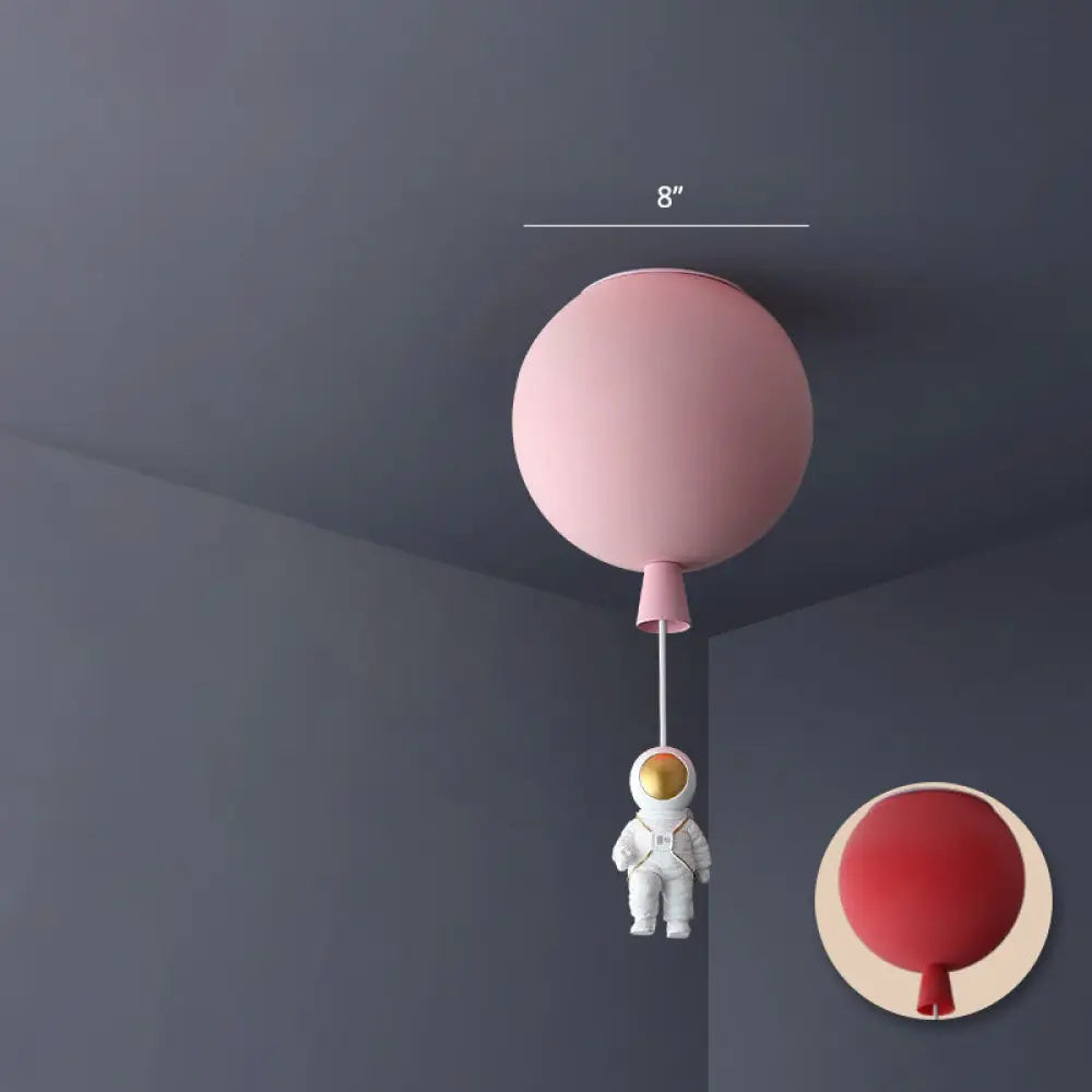 DecorBites™ Balloon and Astronaut Ceiling Lamp Kids Acrylic 1 Head Bedroom Pendant Lighting Fixture