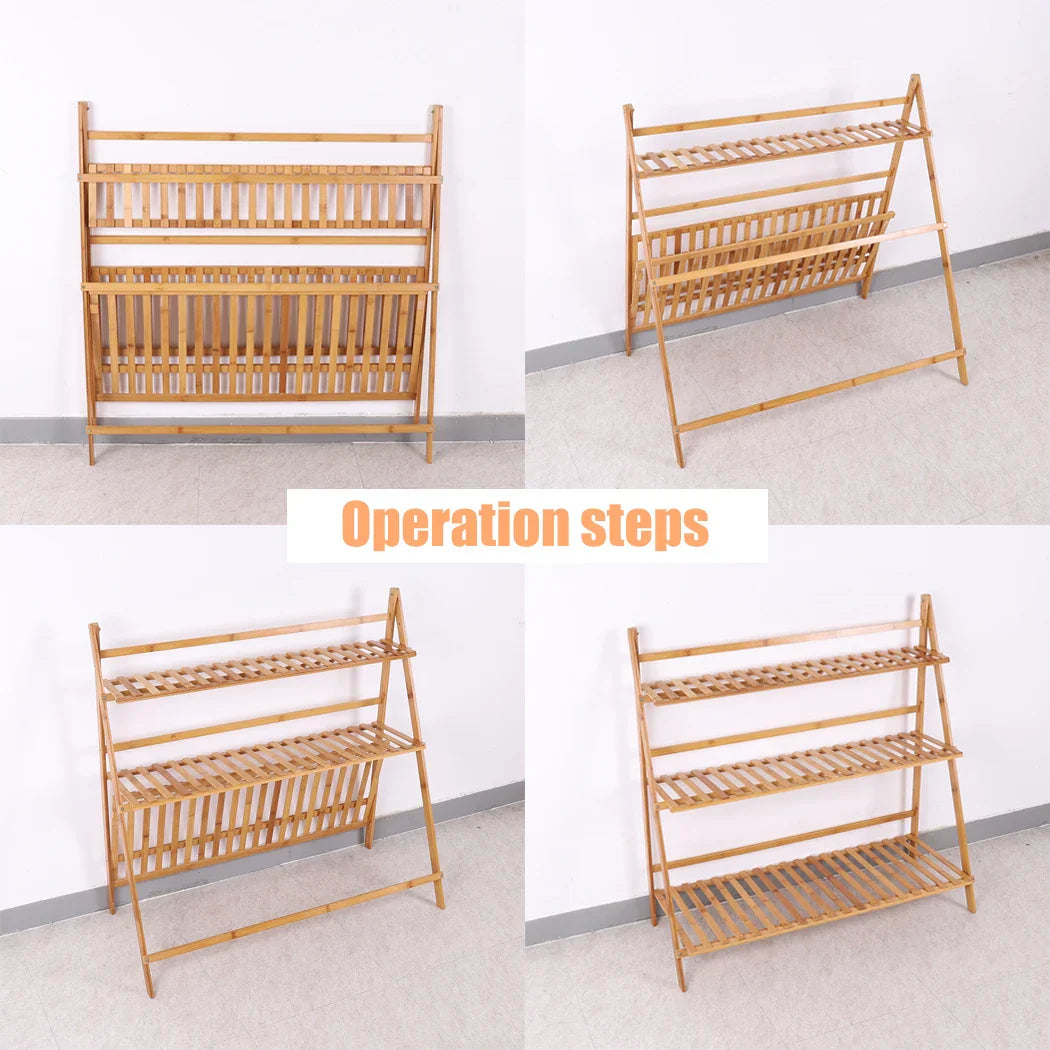 DecorBites™ Bamboo Plant Stand Organizer Shelf - Indoor/Outdoor