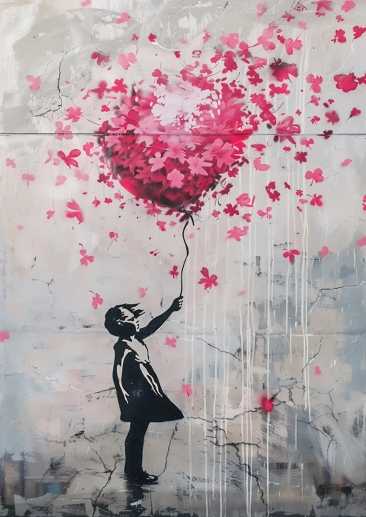 DecorBites™ Banksy Boy Girl Balloon Canvas Wall Art