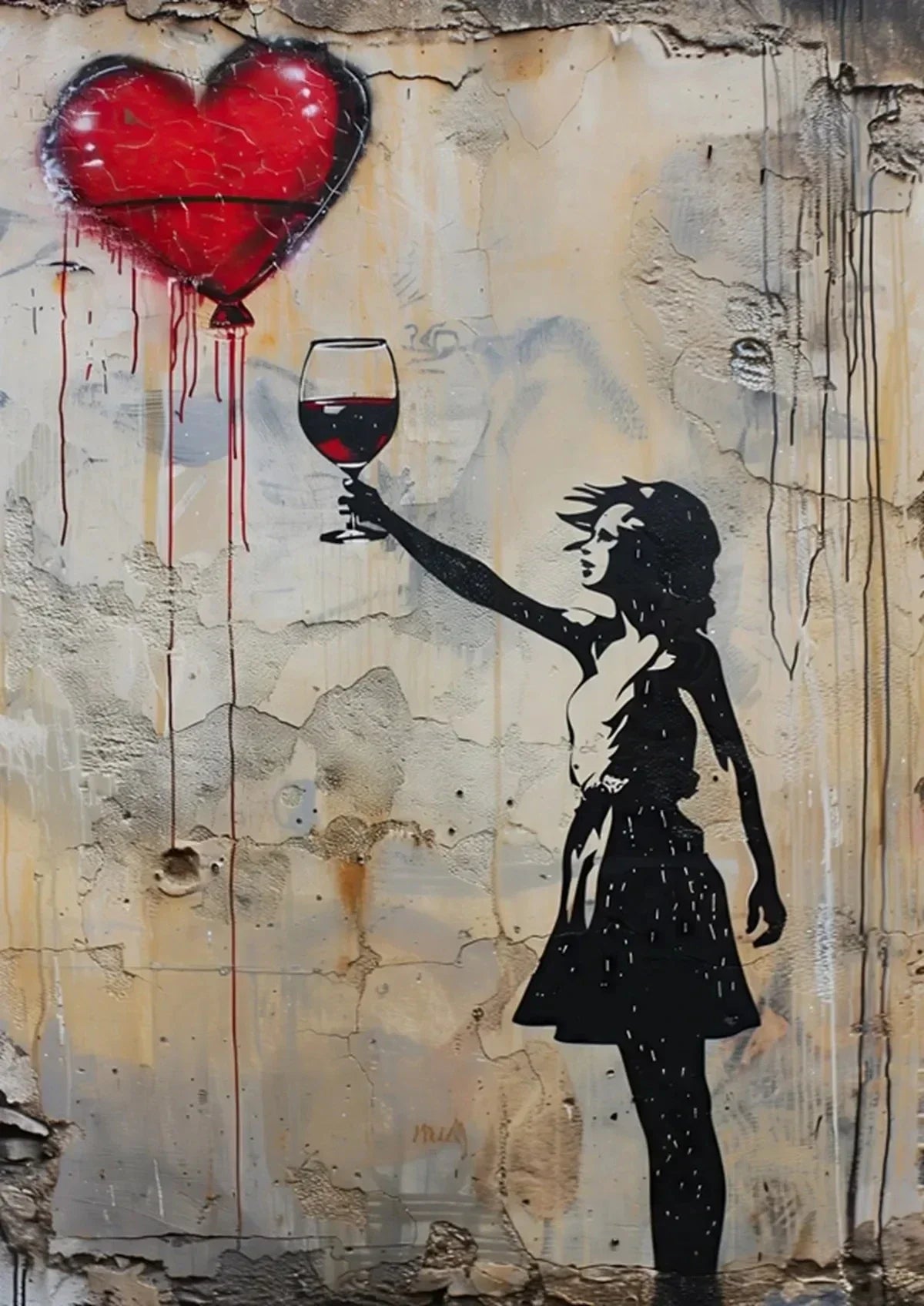 DecorBites™ Banksy Boy Girl Balloon Canvas Wall Art