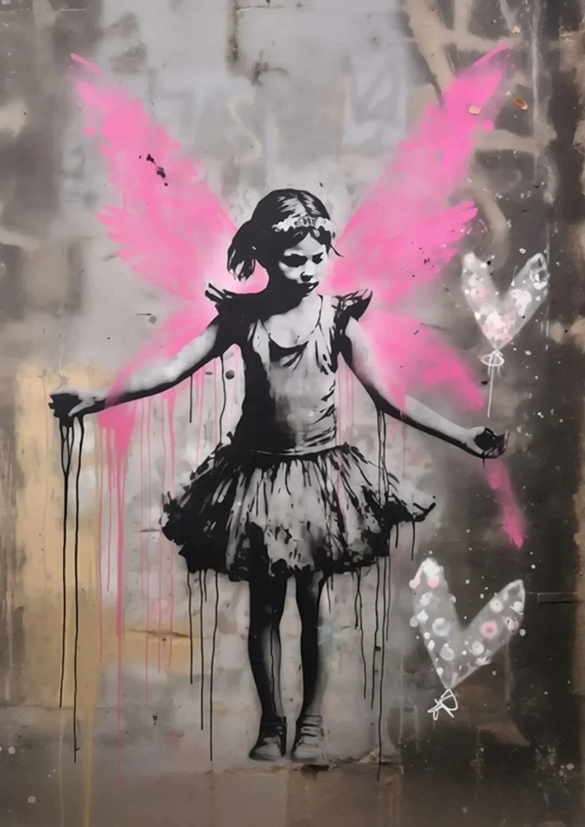 DecorBites™ Banksy Boy Girl Balloon Canvas Wall Art