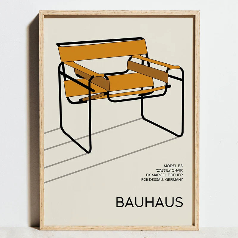 DecorBites™ Bauhaus Geometric Exhibition Canvas Art Posters