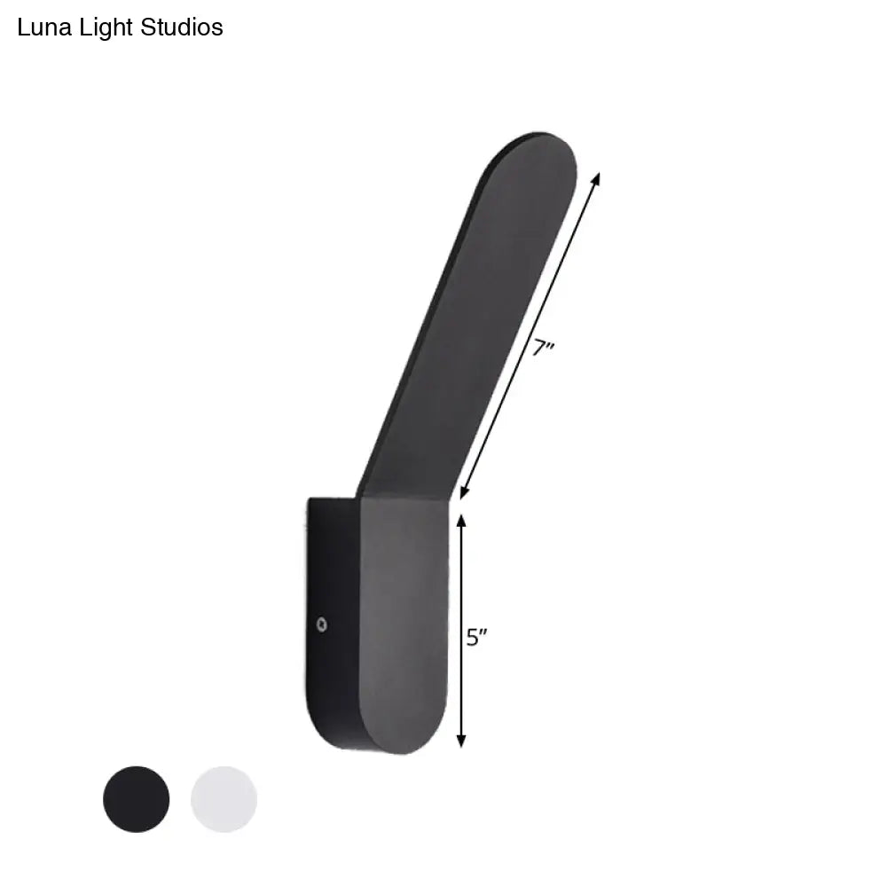 DecorBites™ Bend Wall Washer Light - Black/White Nordic Metal Wall Sconce for Corridor - Oval Shape, Warm/White LED Lighting
