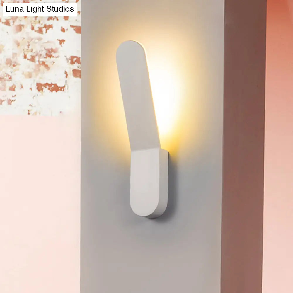 DecorBites™ Bend Wall Washer Light - Black/White Nordic Metal Wall Sconce for Corridor - Oval Shape, Warm/White LED Lighting