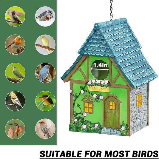 DecorBites™ Bird Lover's Outdoor Hanging Resin Birdhouse