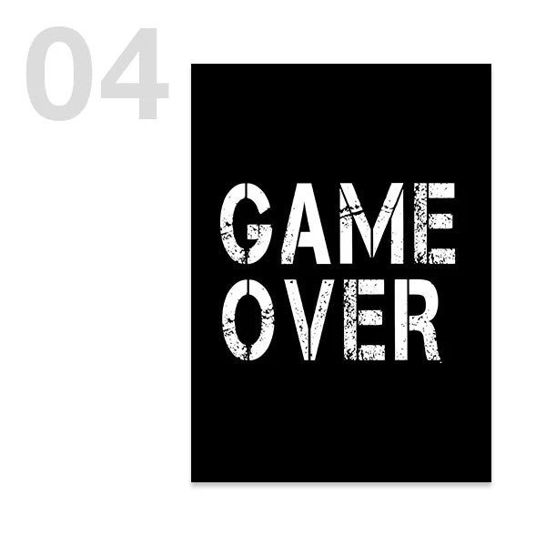 DecorBites™ Black and White Game Controller Wall Art