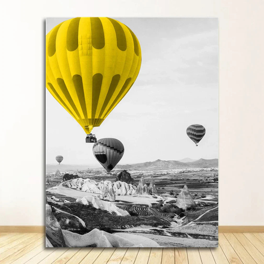 DecorBites™ Black and White Nordic Landscape Canvas Set