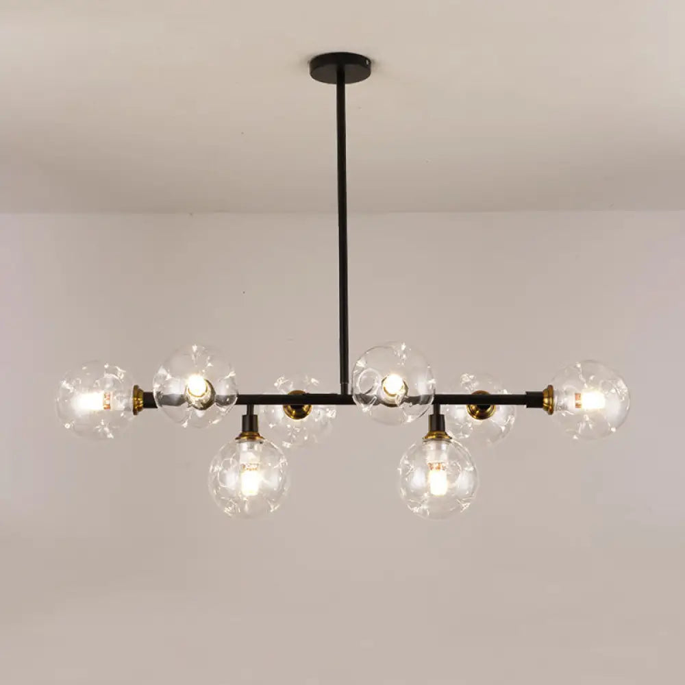 DecorBites™ Black Dimpled Glass Ball Pendant Light for Modern Dining Room Island