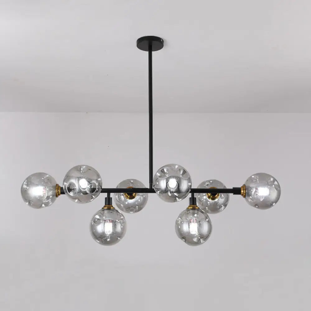 DecorBites™ Black Dimpled Glass Ball Pendant Light for Modern Dining Room Island