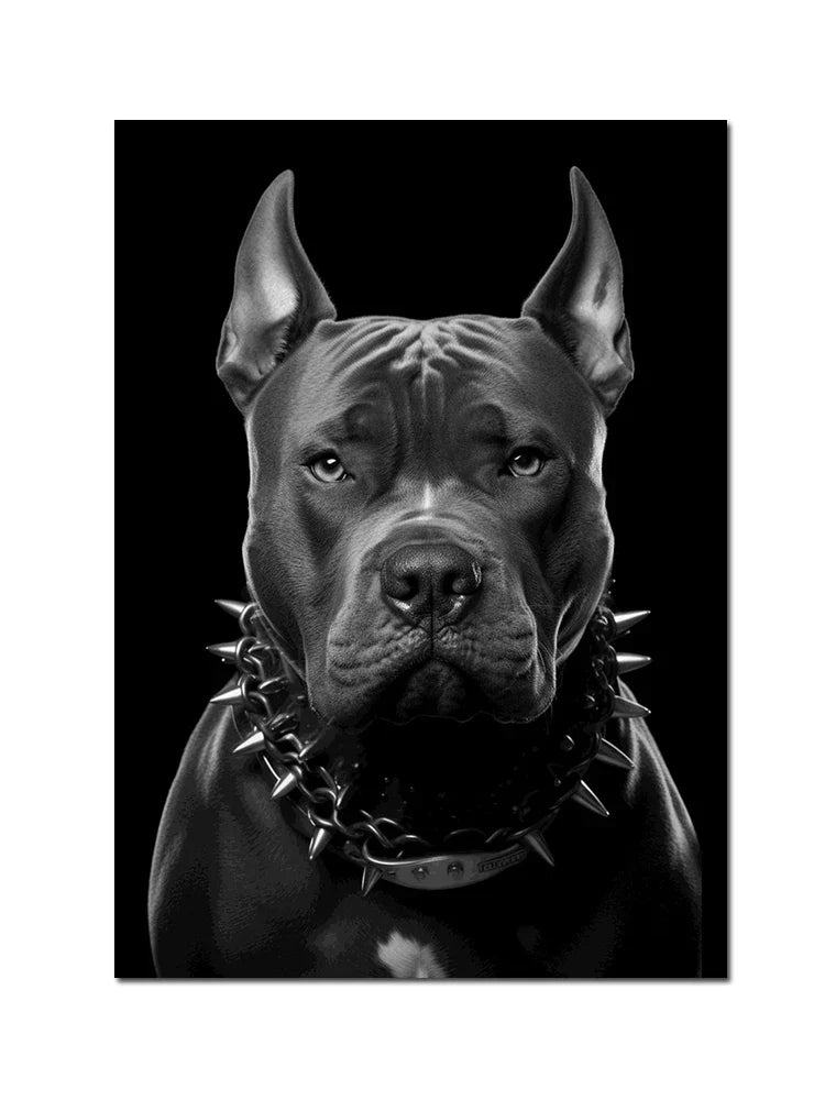 DecorBites™ Black Doberman Dog Canvas Poster Art