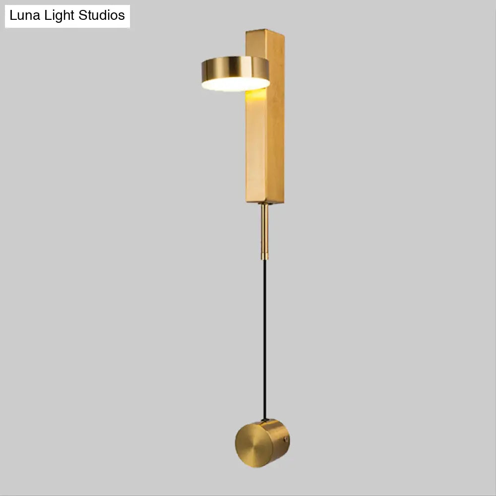 DecorBites™ Black/Gold LED Flush Mount Wall Sconce - Sleek & Stylish Metallic Wall Lighting Fixture