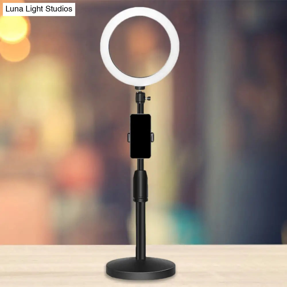 DecorBites™ Black LED Make-Up Lamp with Phone Holder and Flash Light