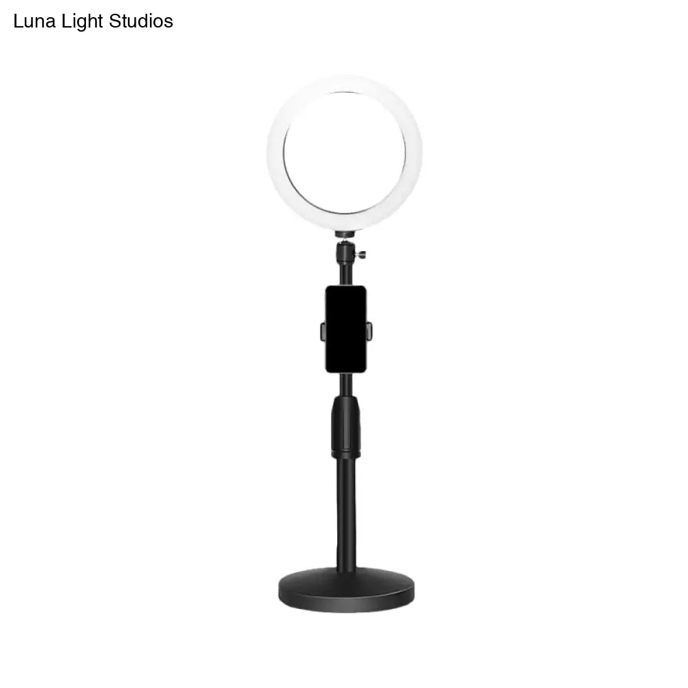DecorBites™ Black LED Make-Up Lamp with Phone Holder and Flash Light