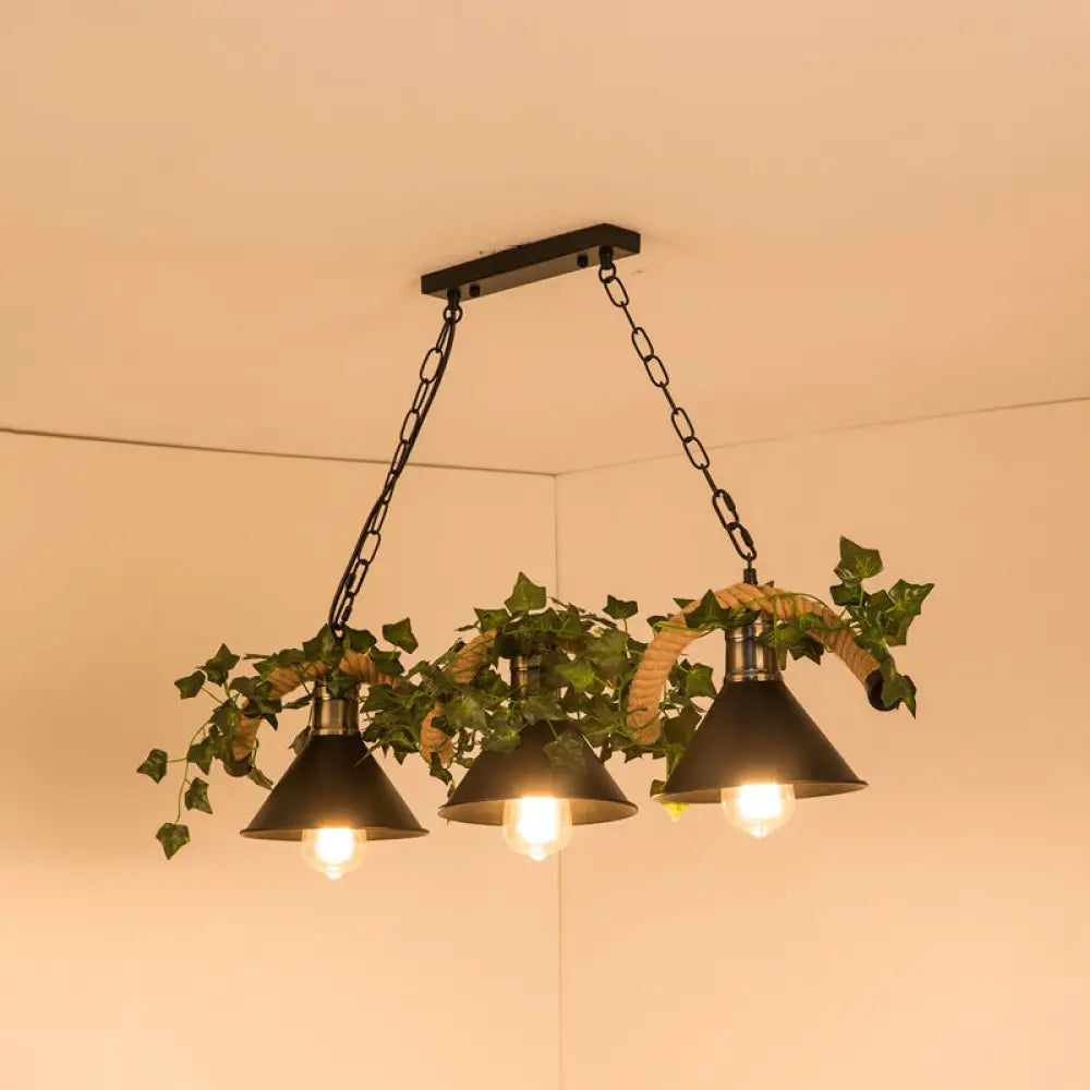 DecorBites™ Black Retro Metal Pendant Light - Industrial Hanging Island Fixture