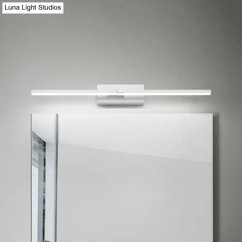DecorBites™ Black/White LED Wall Mounted Bathroom Mirror Light - Iron Stick Vanity Lamp, Multiple Sizes Available