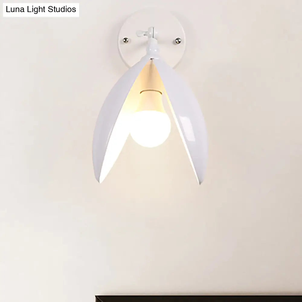DecorBites™ Blooming Bud Wall Light - Modern Metal 1-Light Wall Mounted Light for Living Room (Black/White)