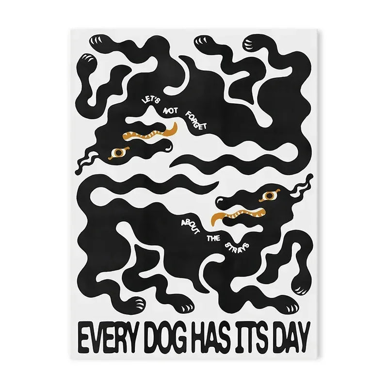 DecorBites™ Blue Wave Japanese Abstract Print Poster