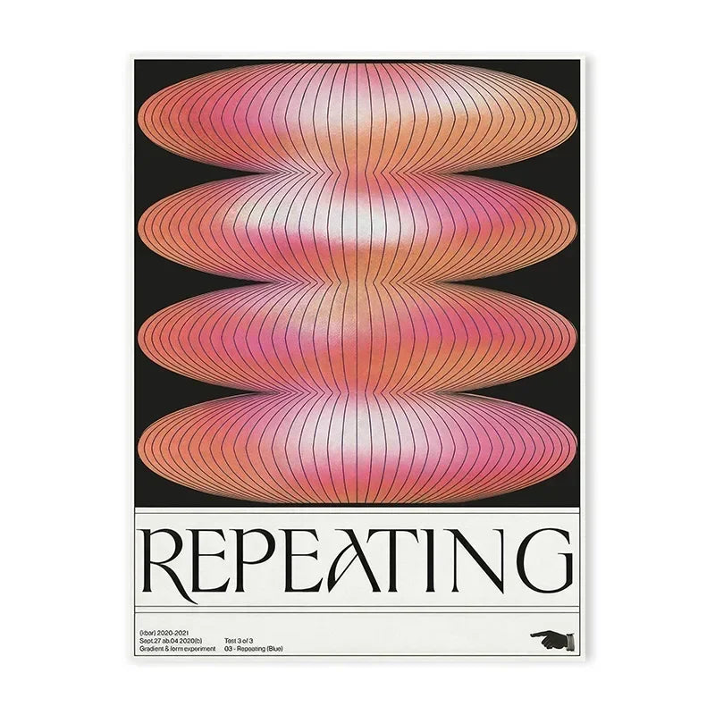 DecorBites™ Blue Wave Japanese Abstract Print Poster