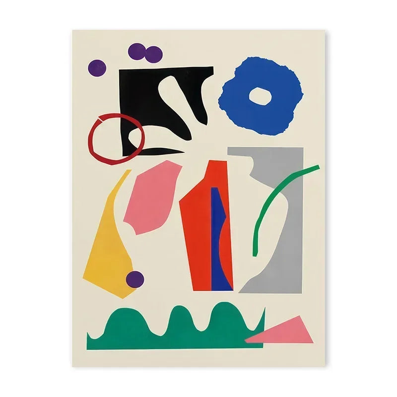 DecorBites™ Blue Wave Japanese Abstract Print Poster
