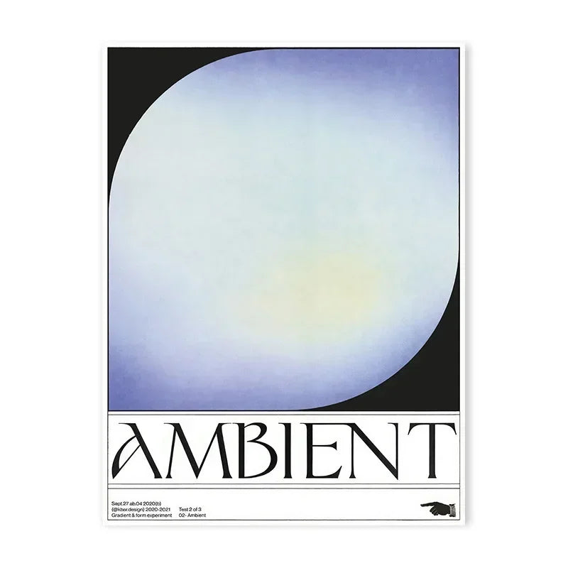 DecorBites™ Blue Wave Japanese Abstract Print Poster