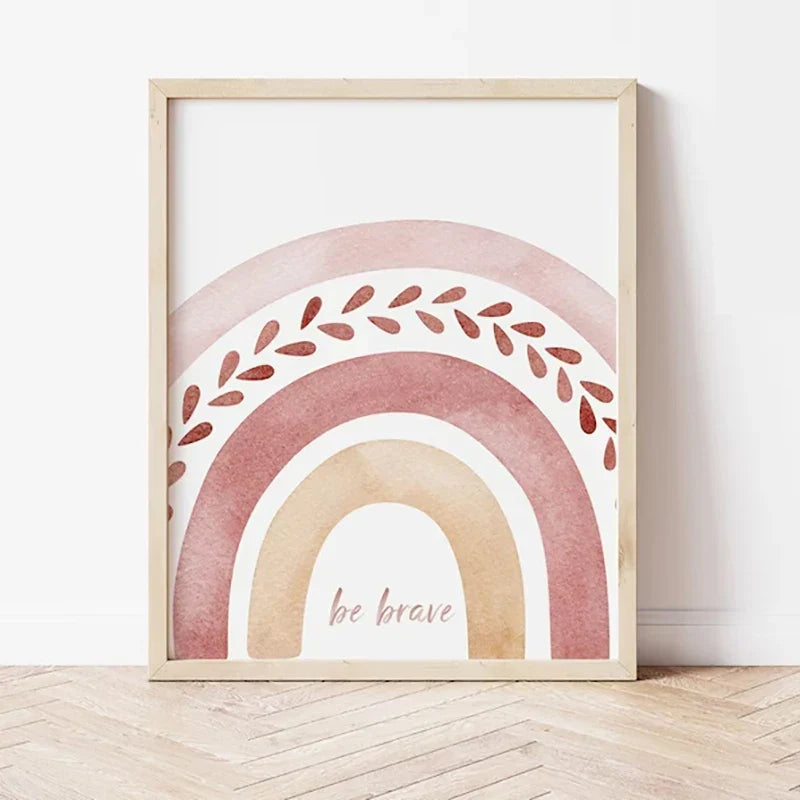 DecorBites™ Boho Rainbow Sunshine Nursery Poster Set