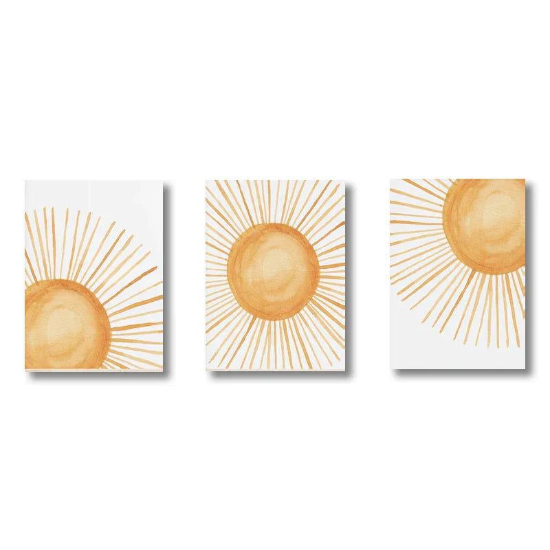DecorBites™ Boho Rainbow Sunshine Nursery Poster Set