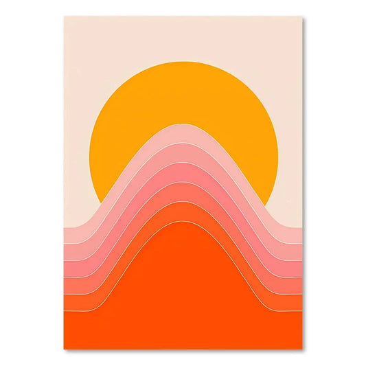 DecorBites™ Boho Sunset Art Prints for Living Room