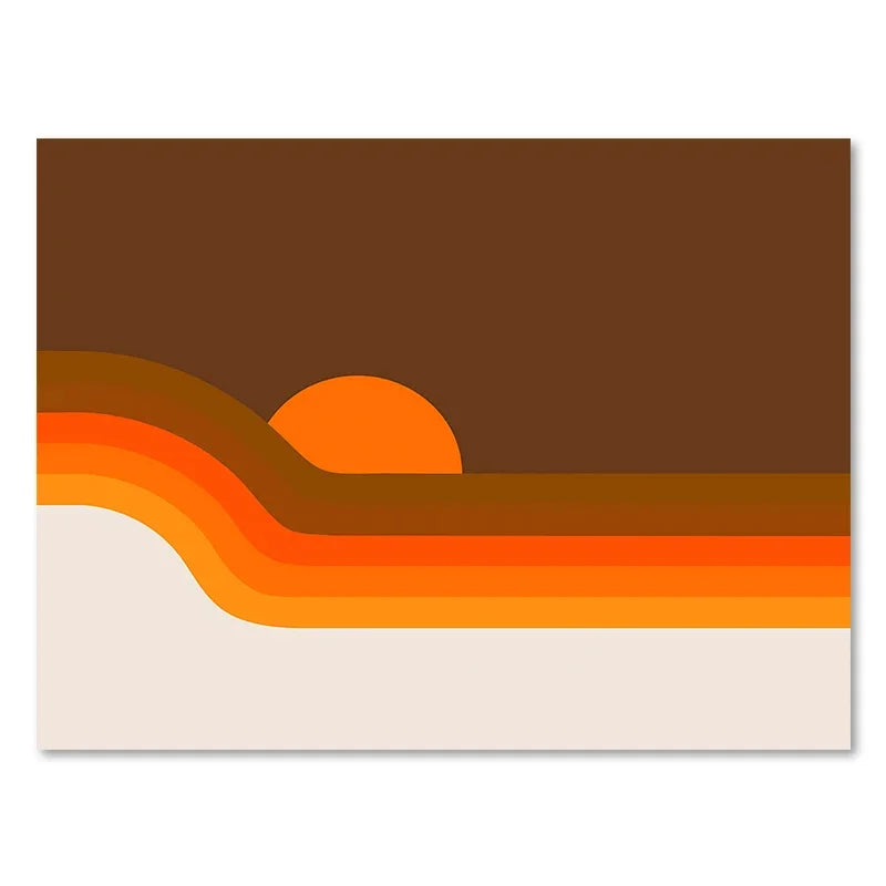 DecorBites™ Boho Sunset Stripes Art Prints - Wall Decor