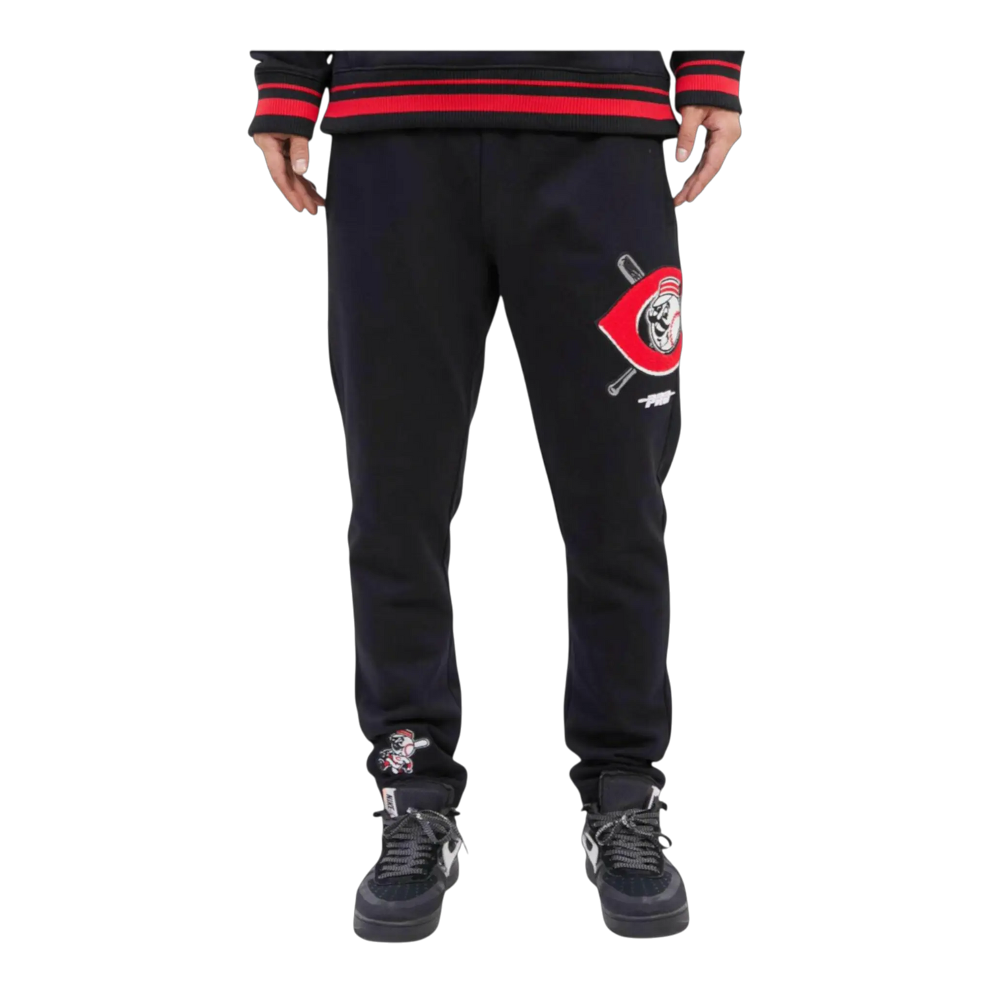 Pro Standard Cincinnati Reds Mash Up Logo Men Sweatpants Black